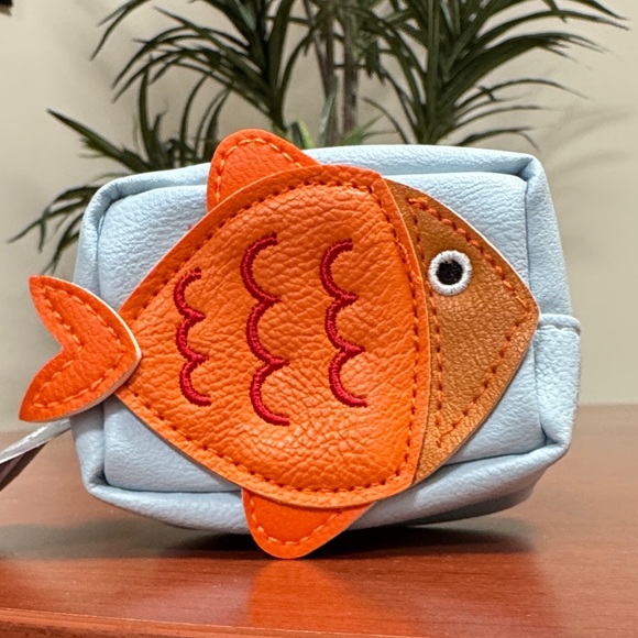 Handbags - Orange Fish Coin or Pill Purse Leatherette Pouch